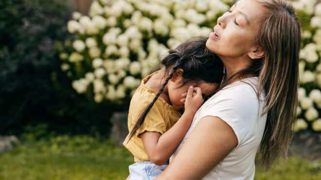 stressed asian mom