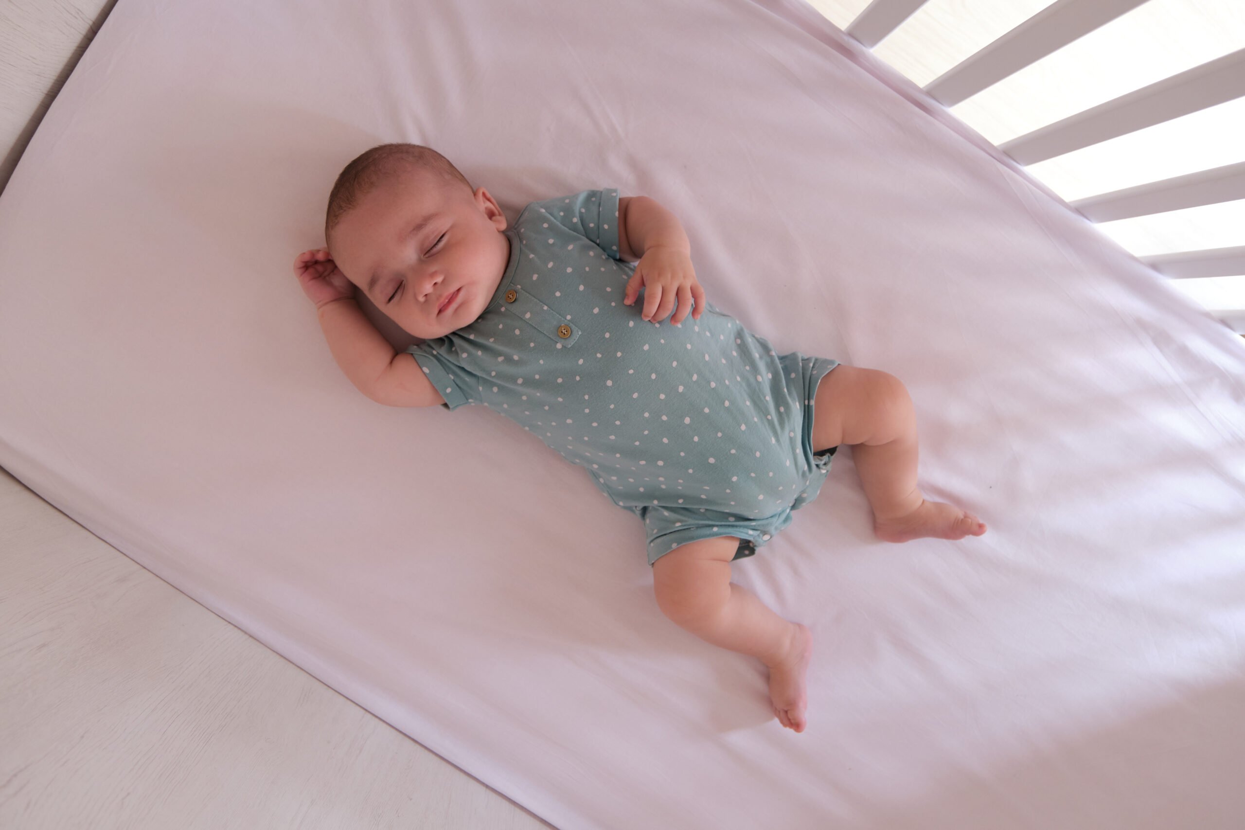 Caucasian baby sleeping