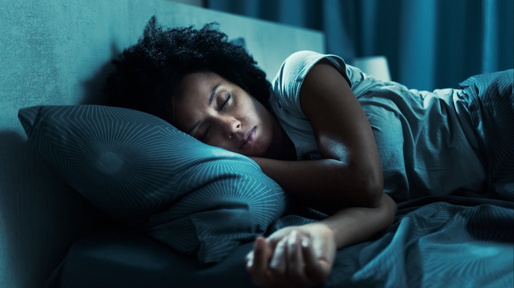 A woman sleeping