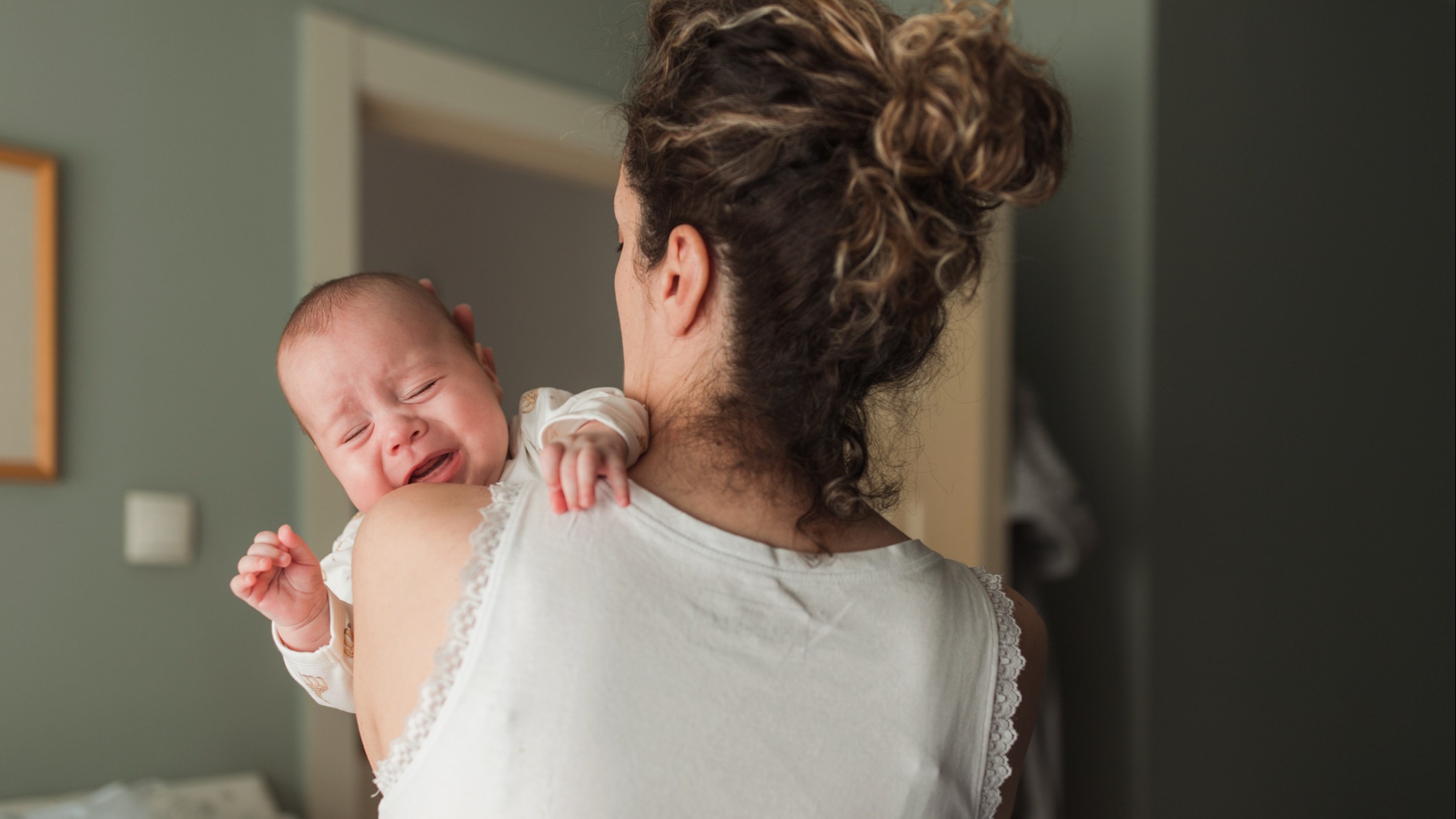 Mom holding a baby