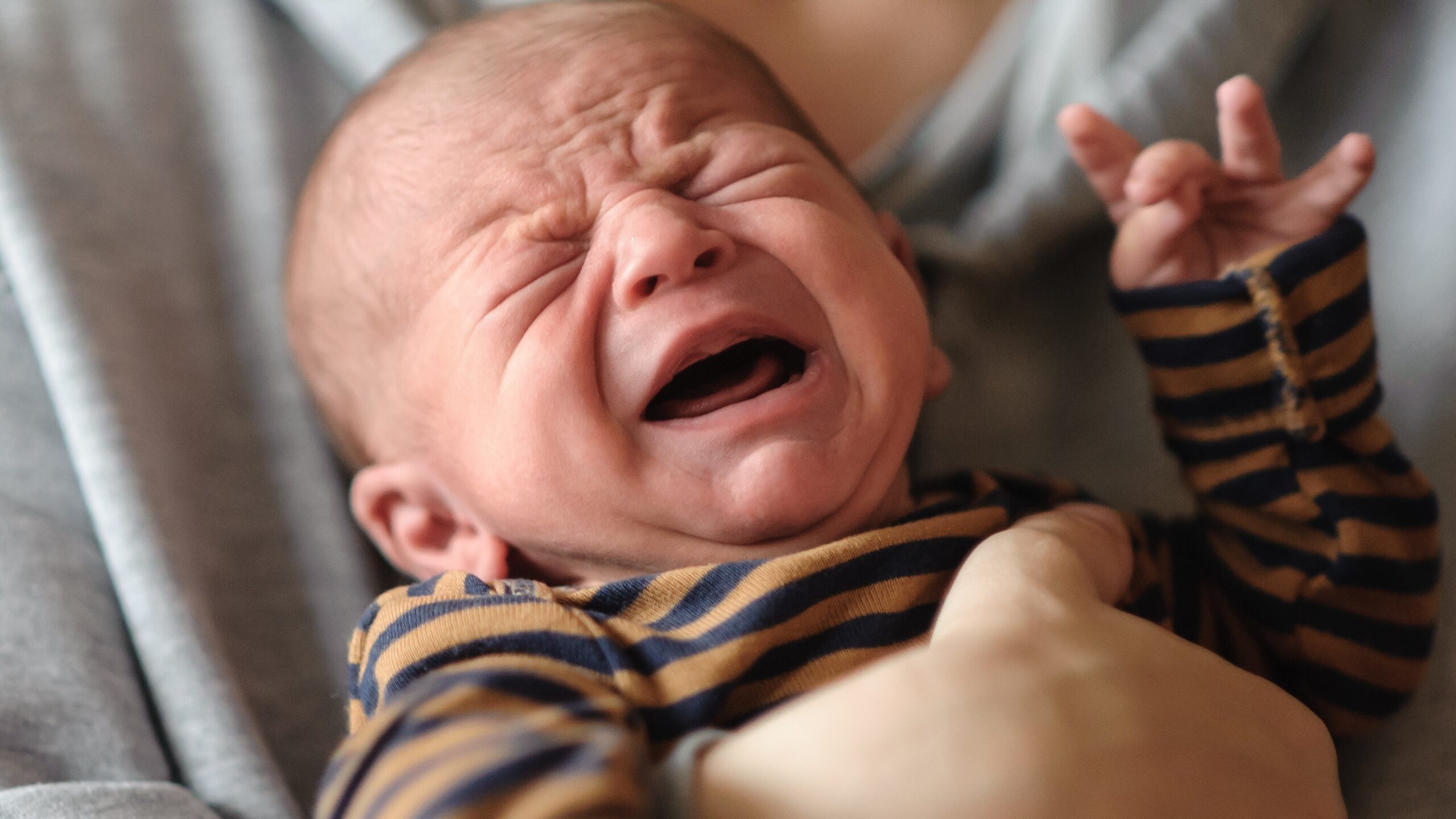 A baby crying