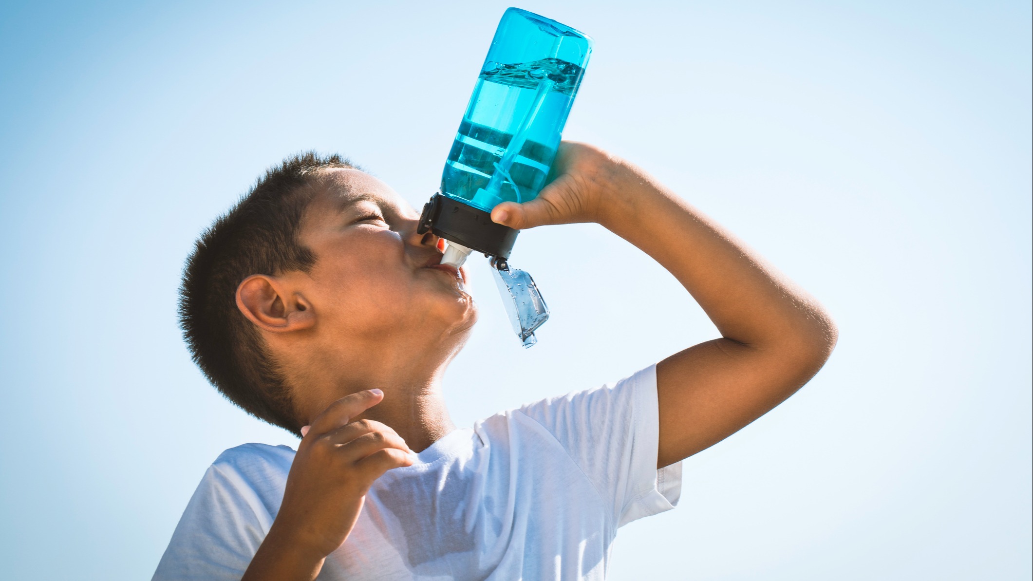 Kid drinking water