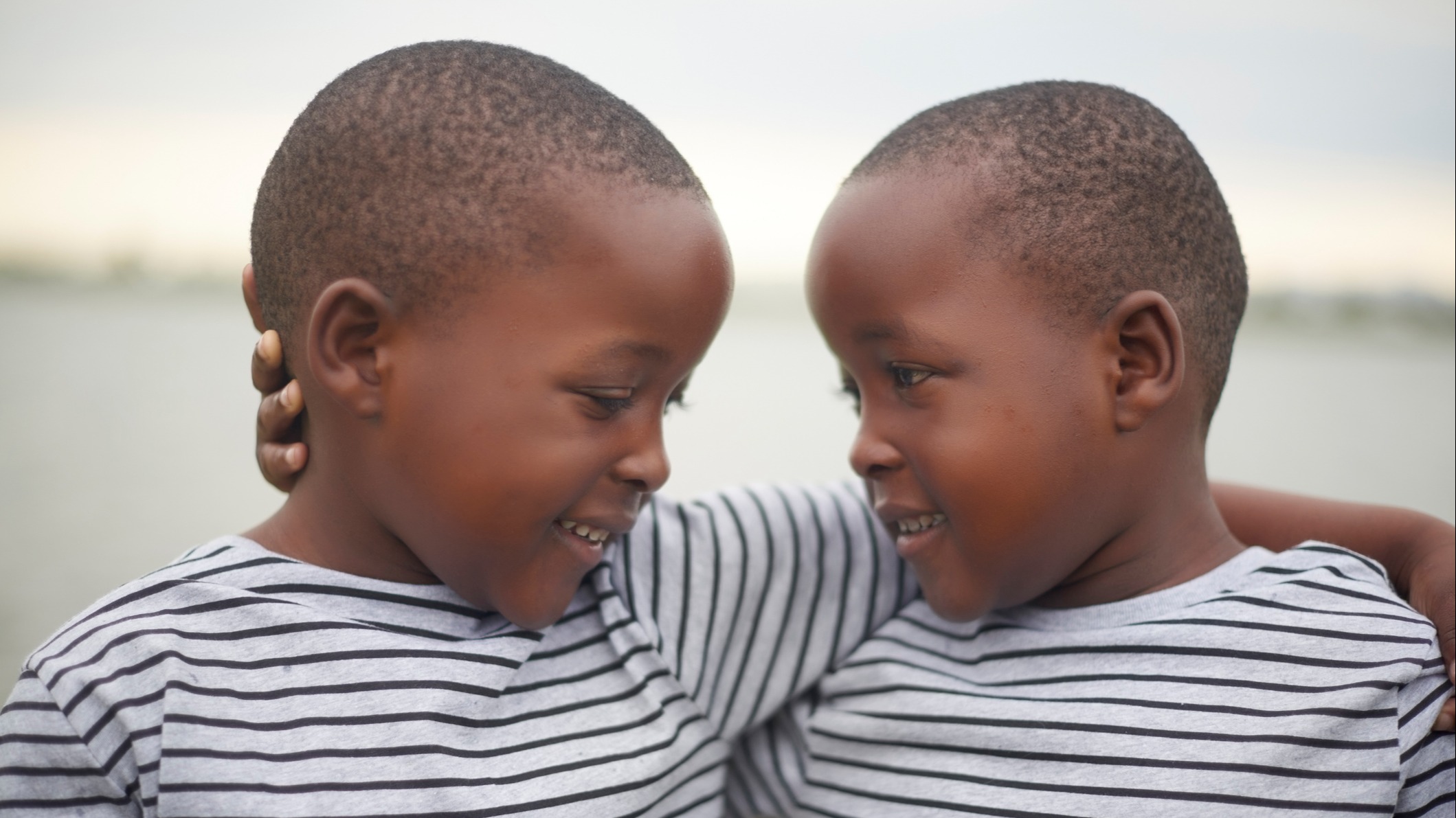 Brothers hugging