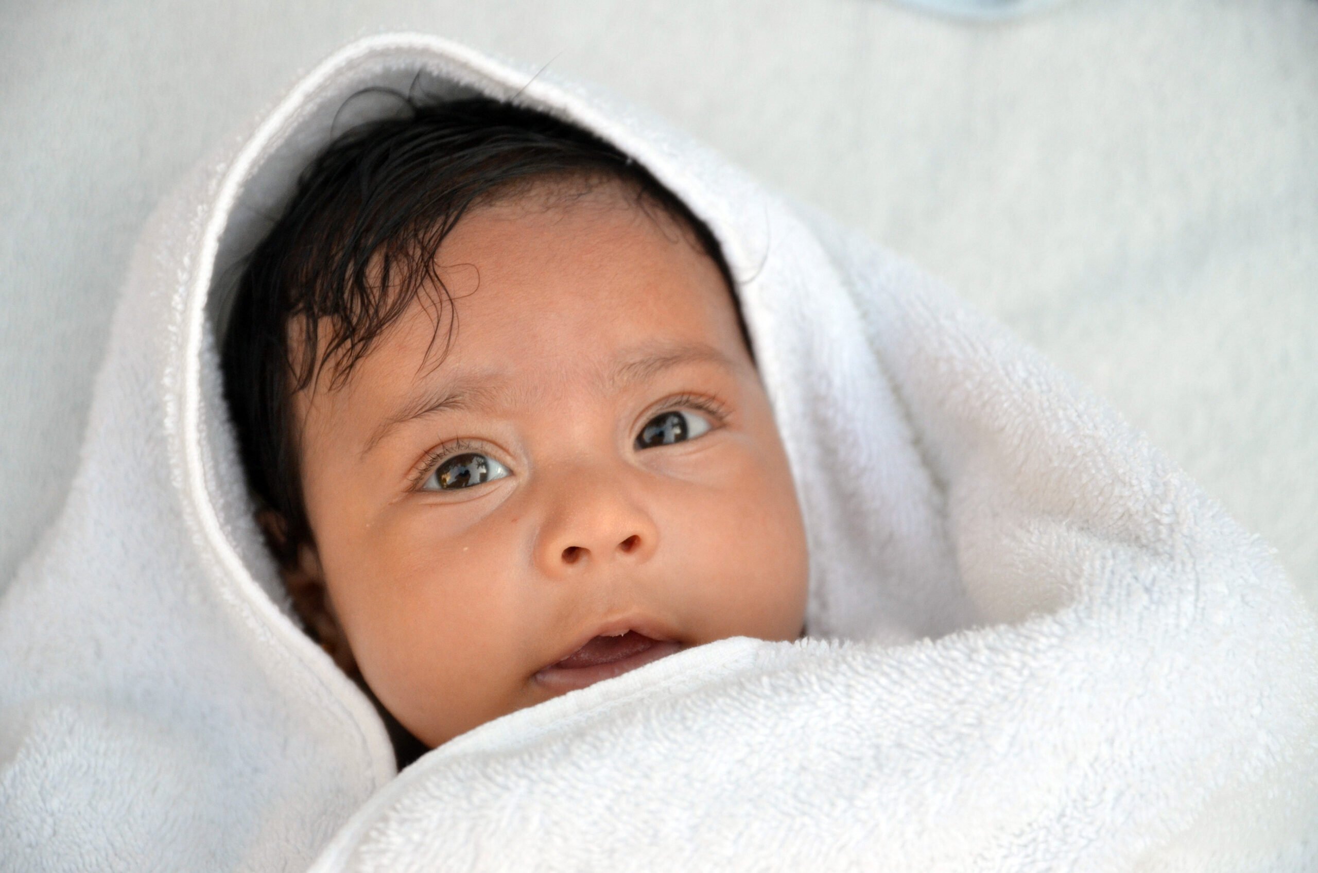 Baby in towel