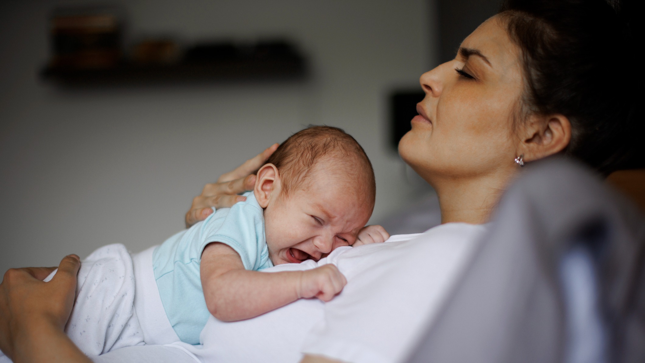A mom feeling overwhelmed