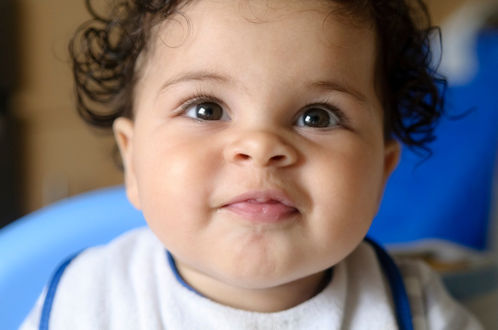 Portrait Of Smiling 6 Months Old Baby Girl