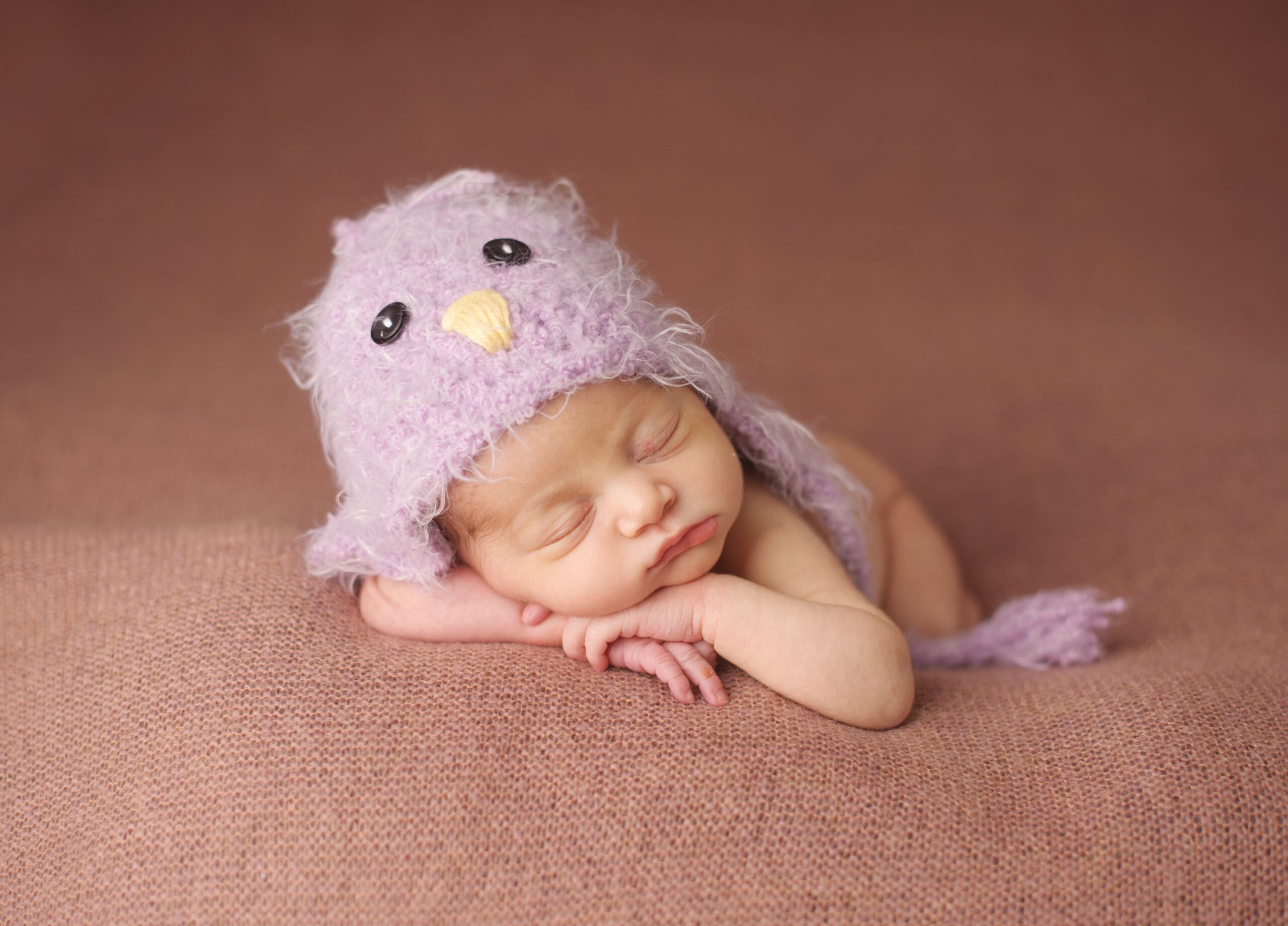 Newborn in Knit Hat