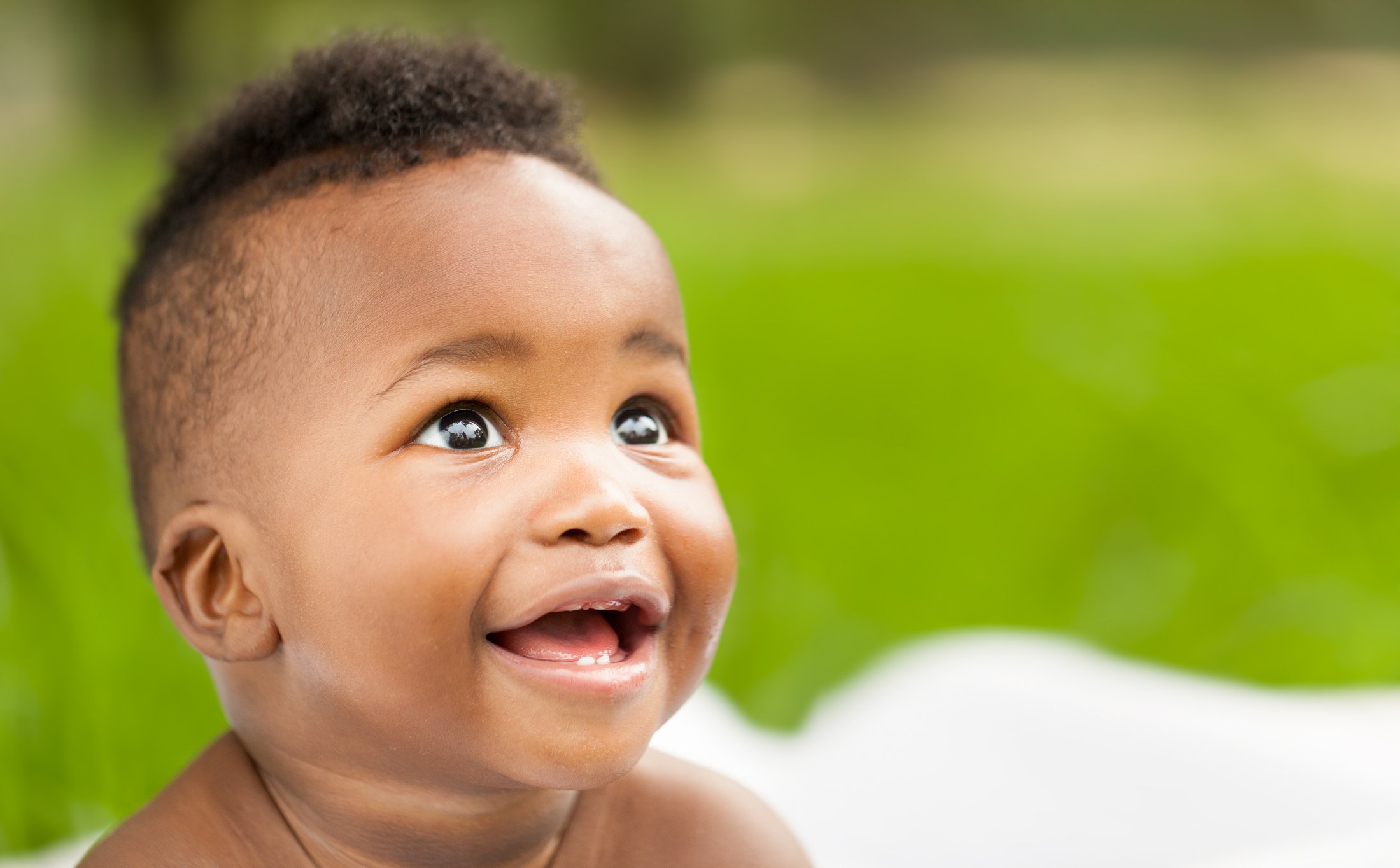 Smiling Little African American Baby