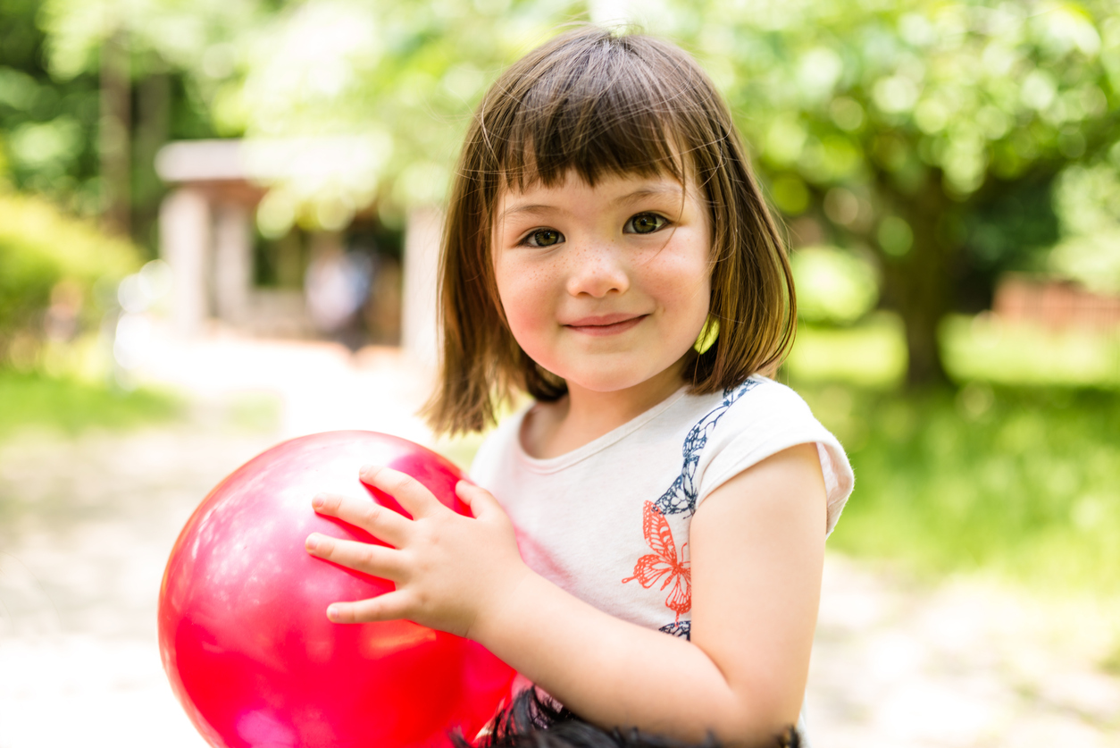 happiness japanese mixed race little girl portrait