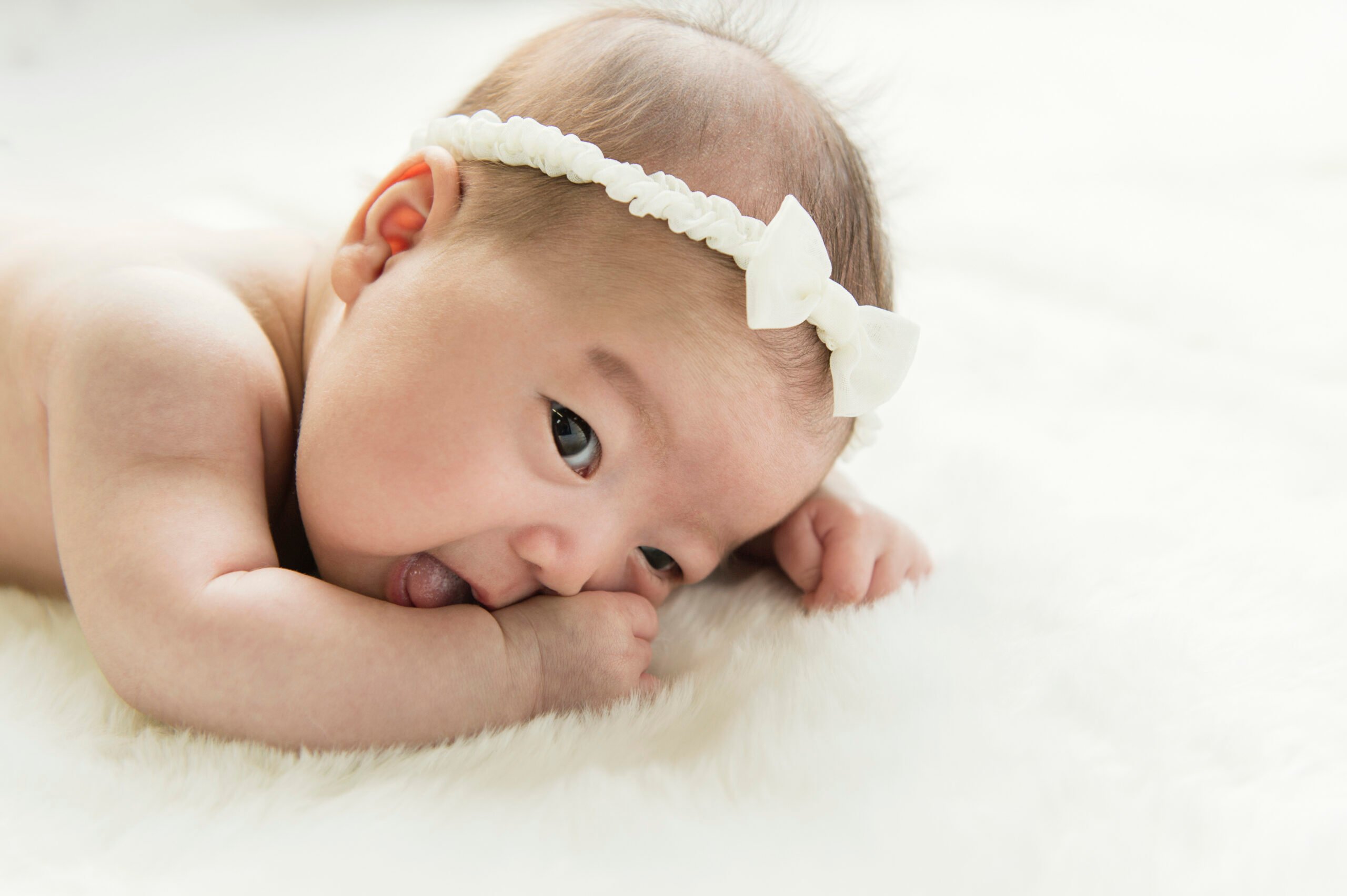 Baby girl in studio shot