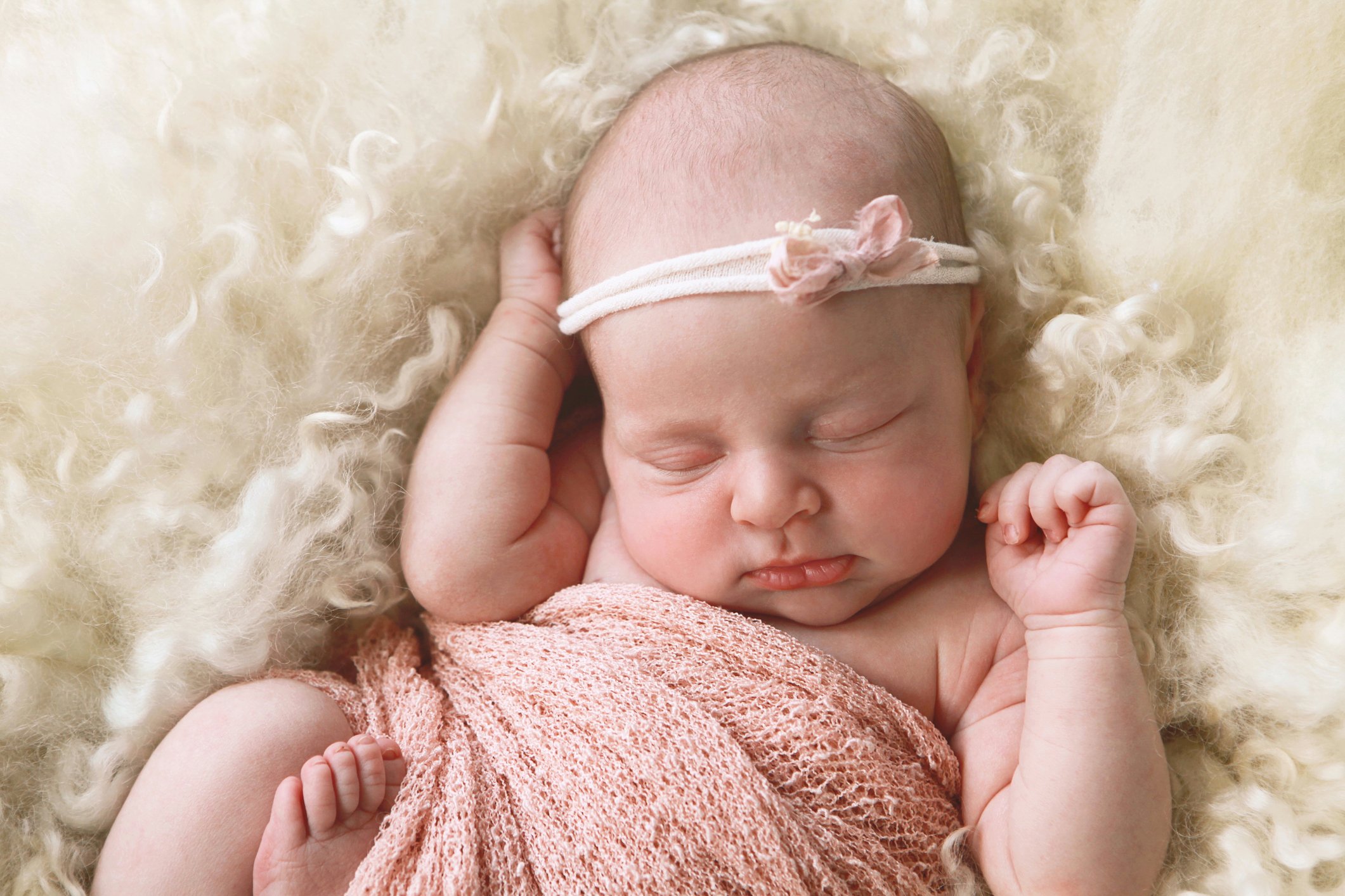 Newborn Baby Girl Sleeping