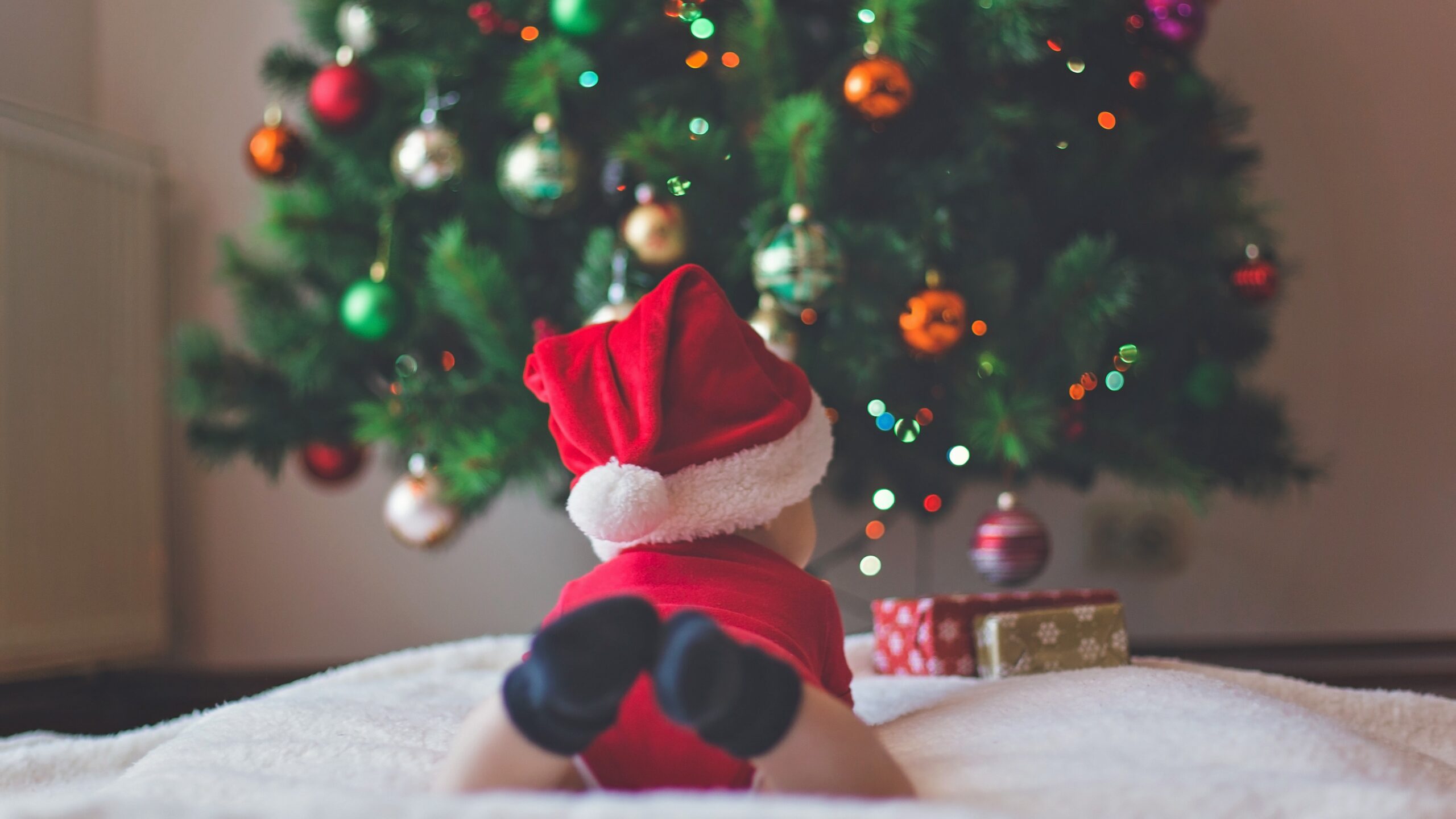 baby at christmas