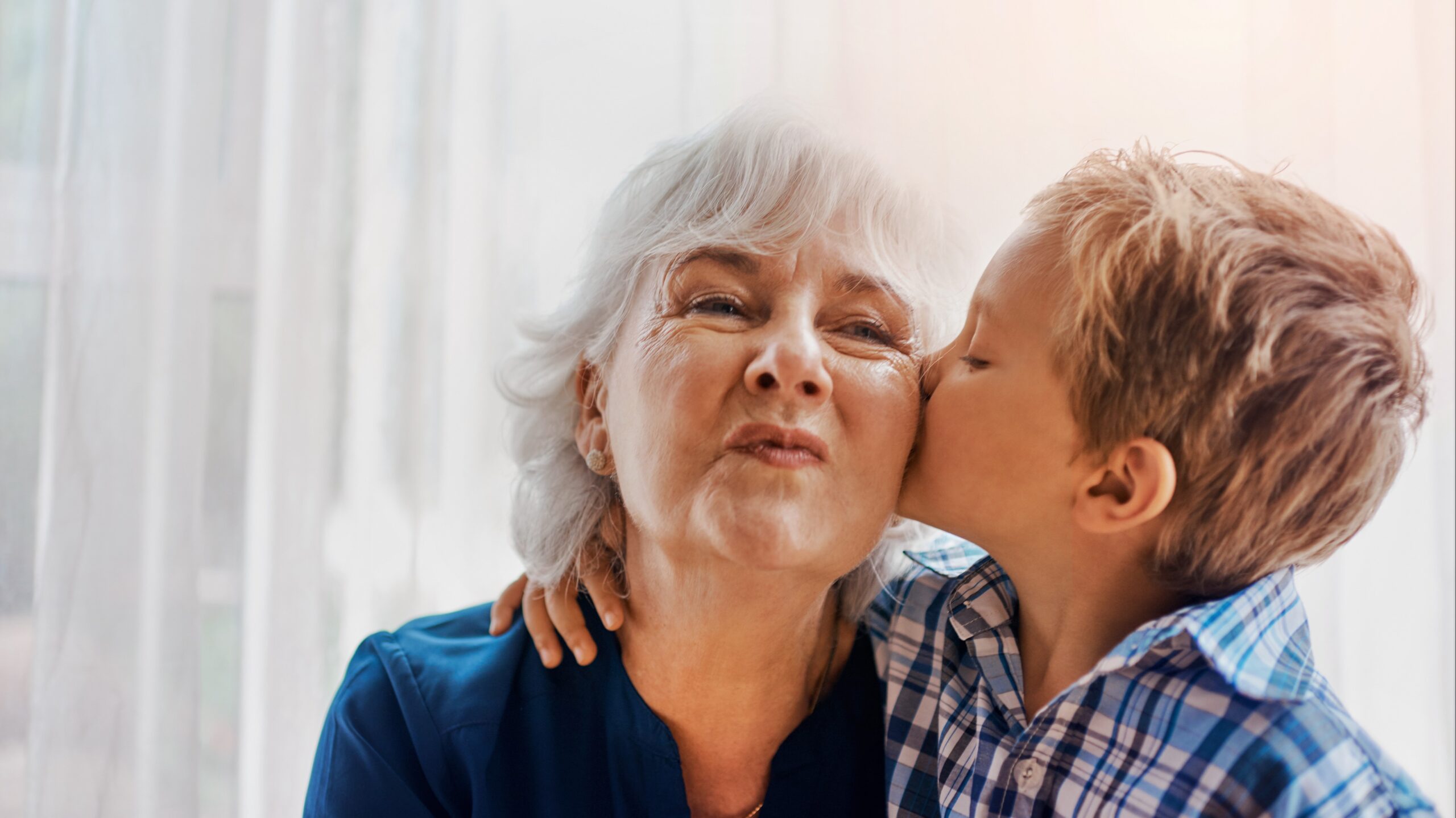 A grandmother with her grandchild