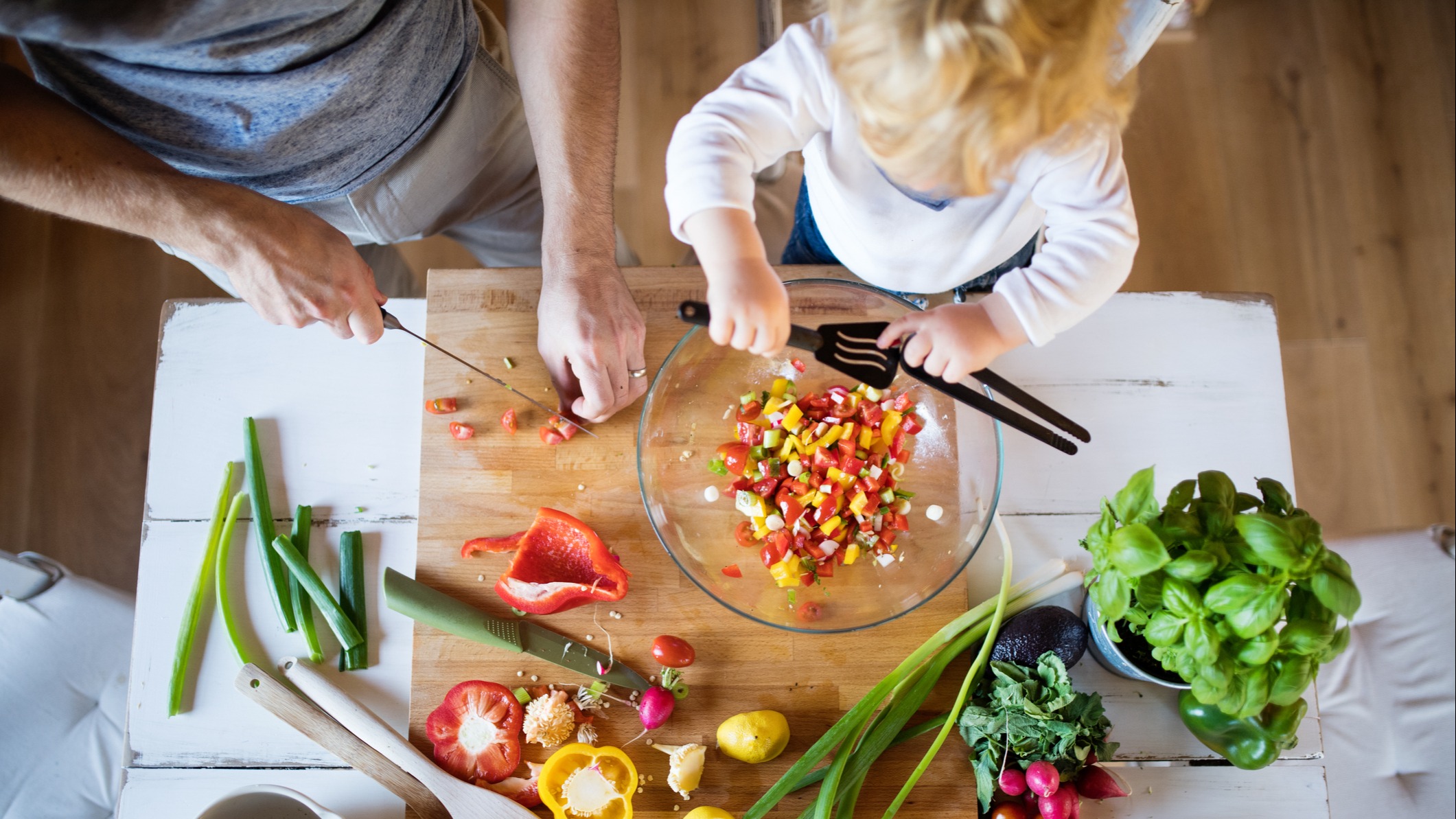 Cooking with a toddler