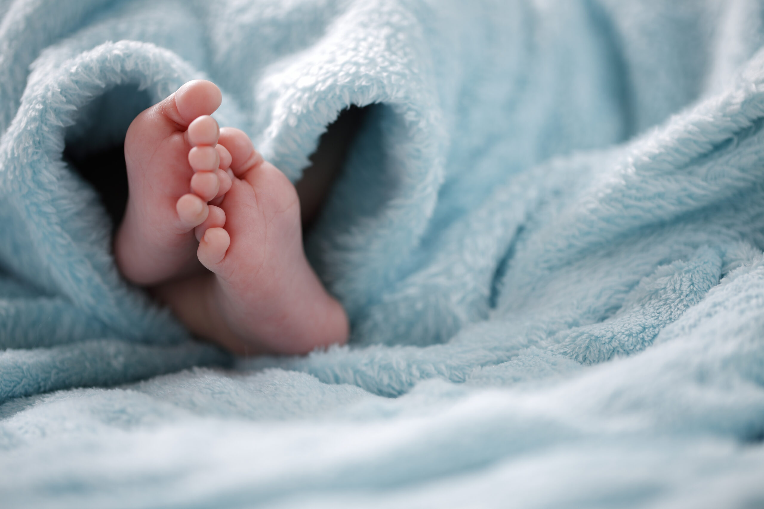 Photo of newborn baby feet