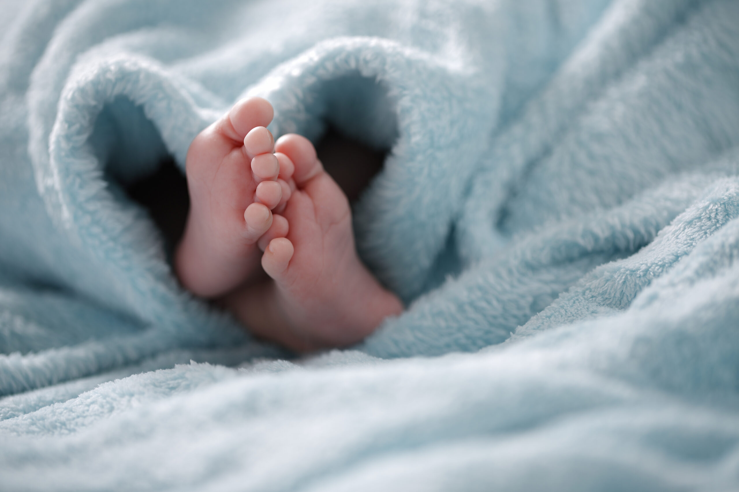 Photo of newborn baby feet