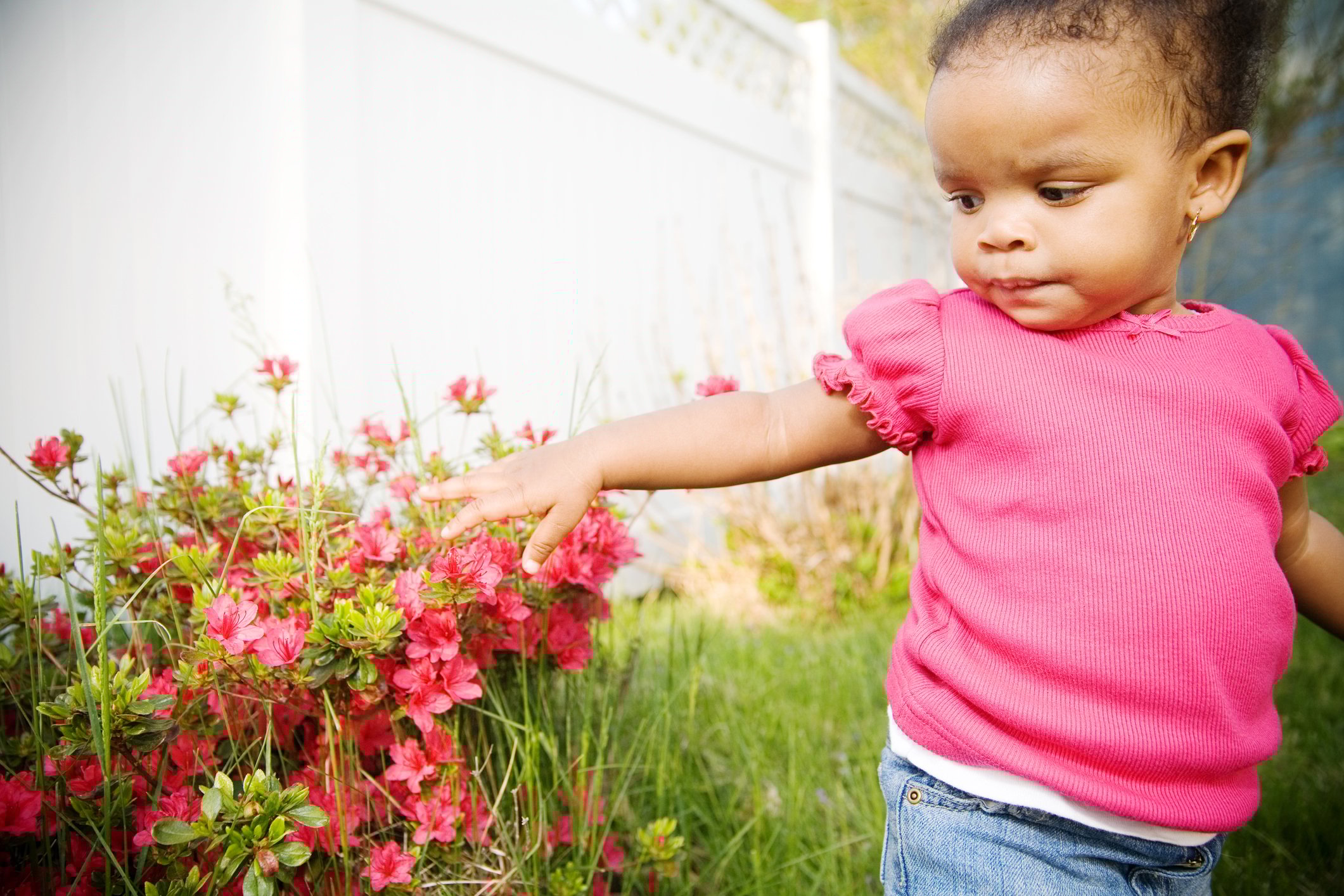 girl and the flowers