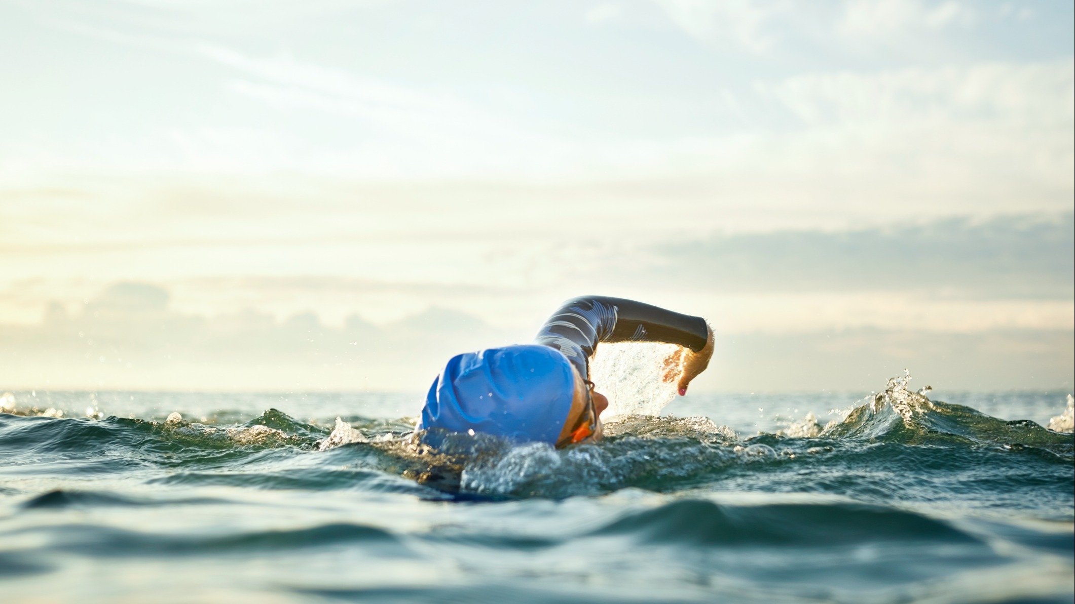 A person swimming