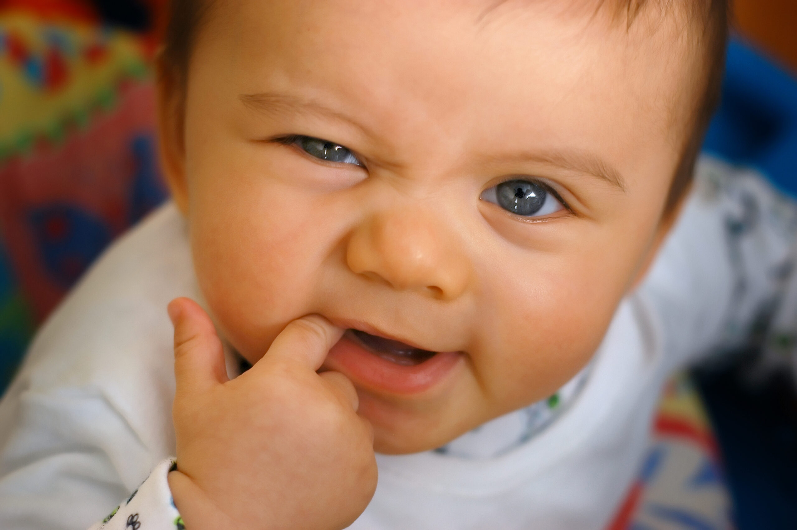Baby with finger in mouth