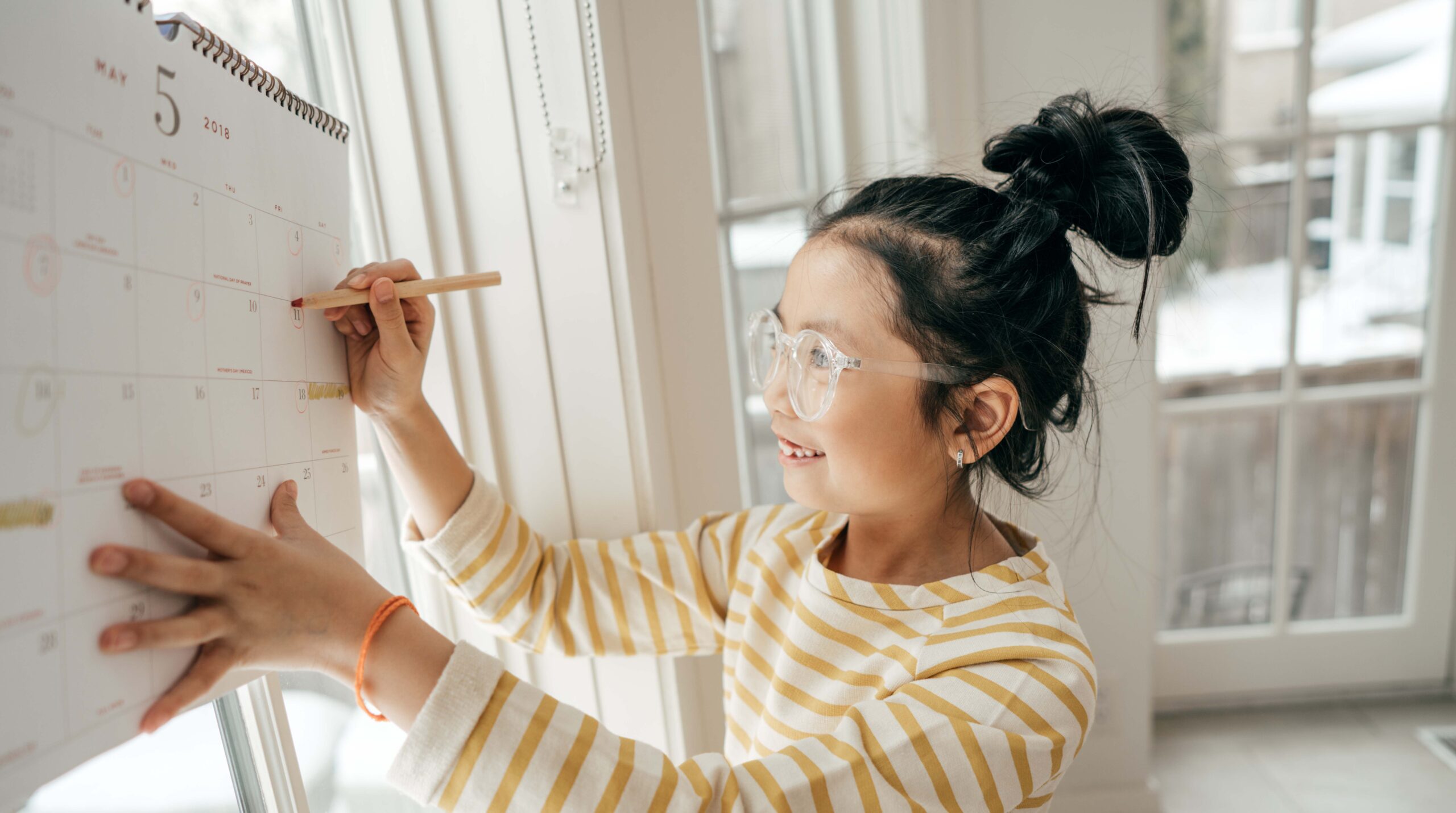 Girl with calendar
