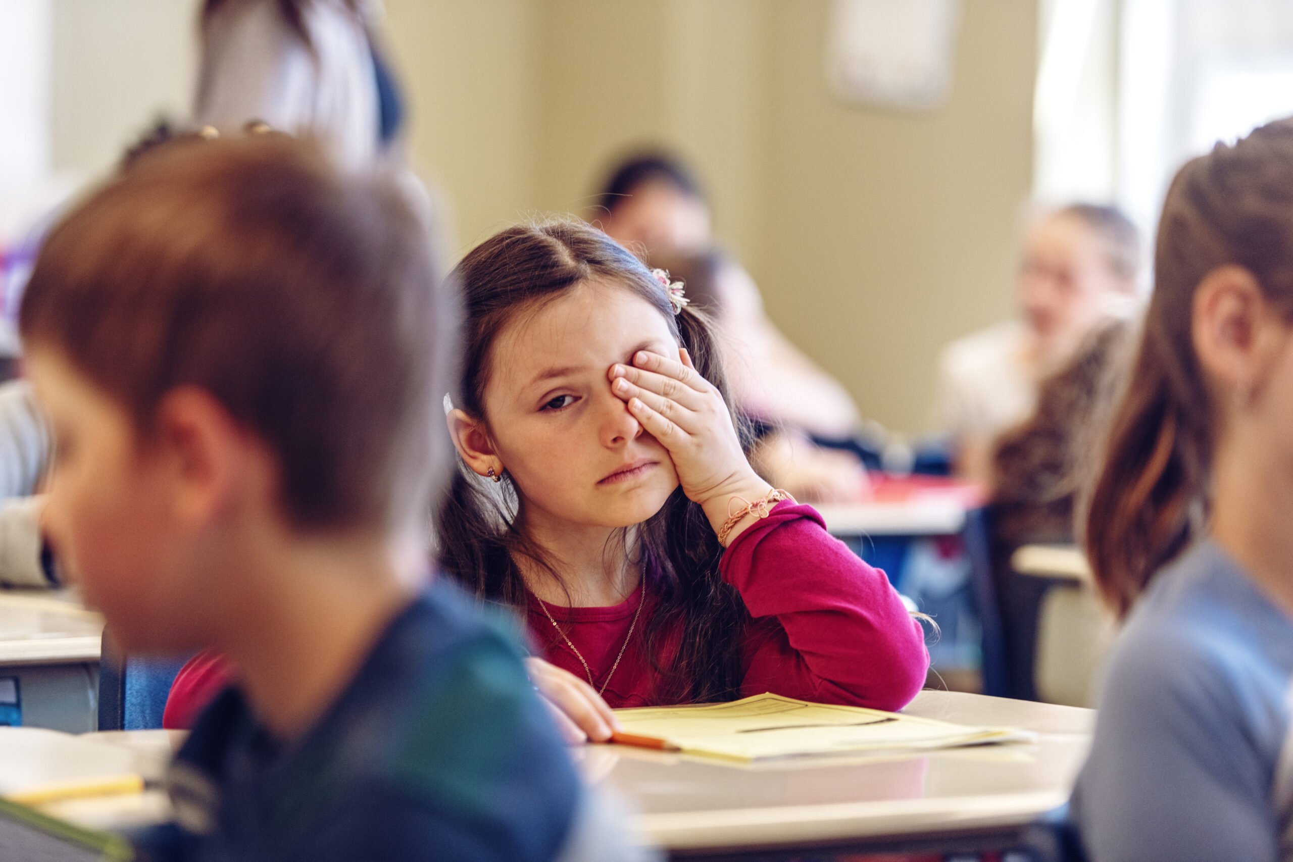sad girl school