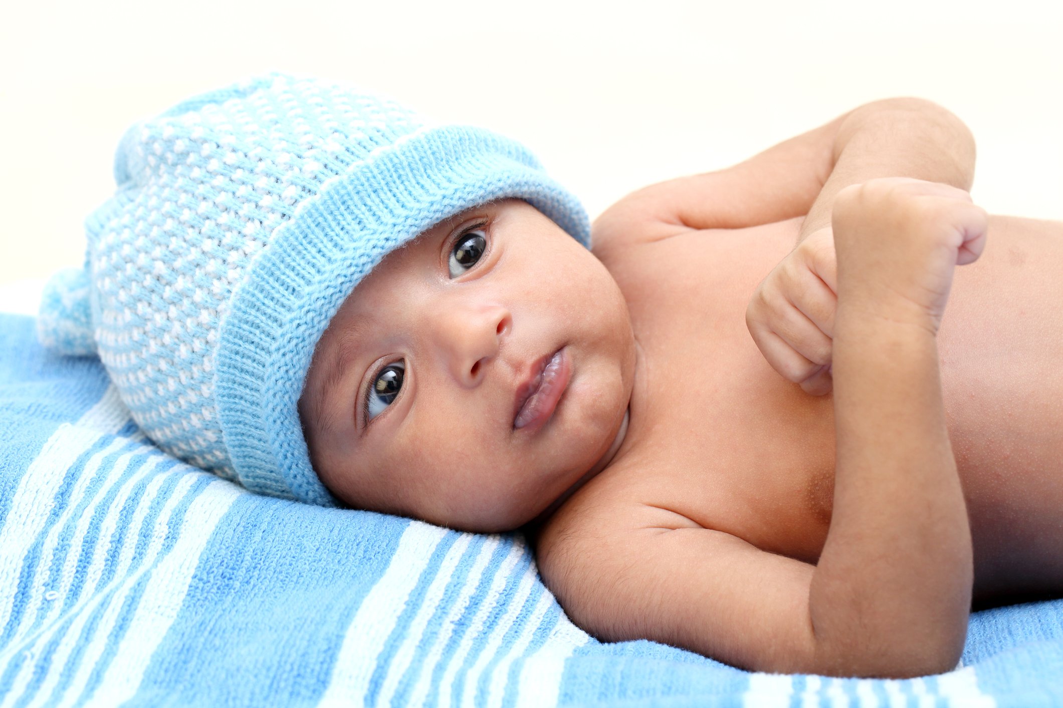 Newborn baby close up