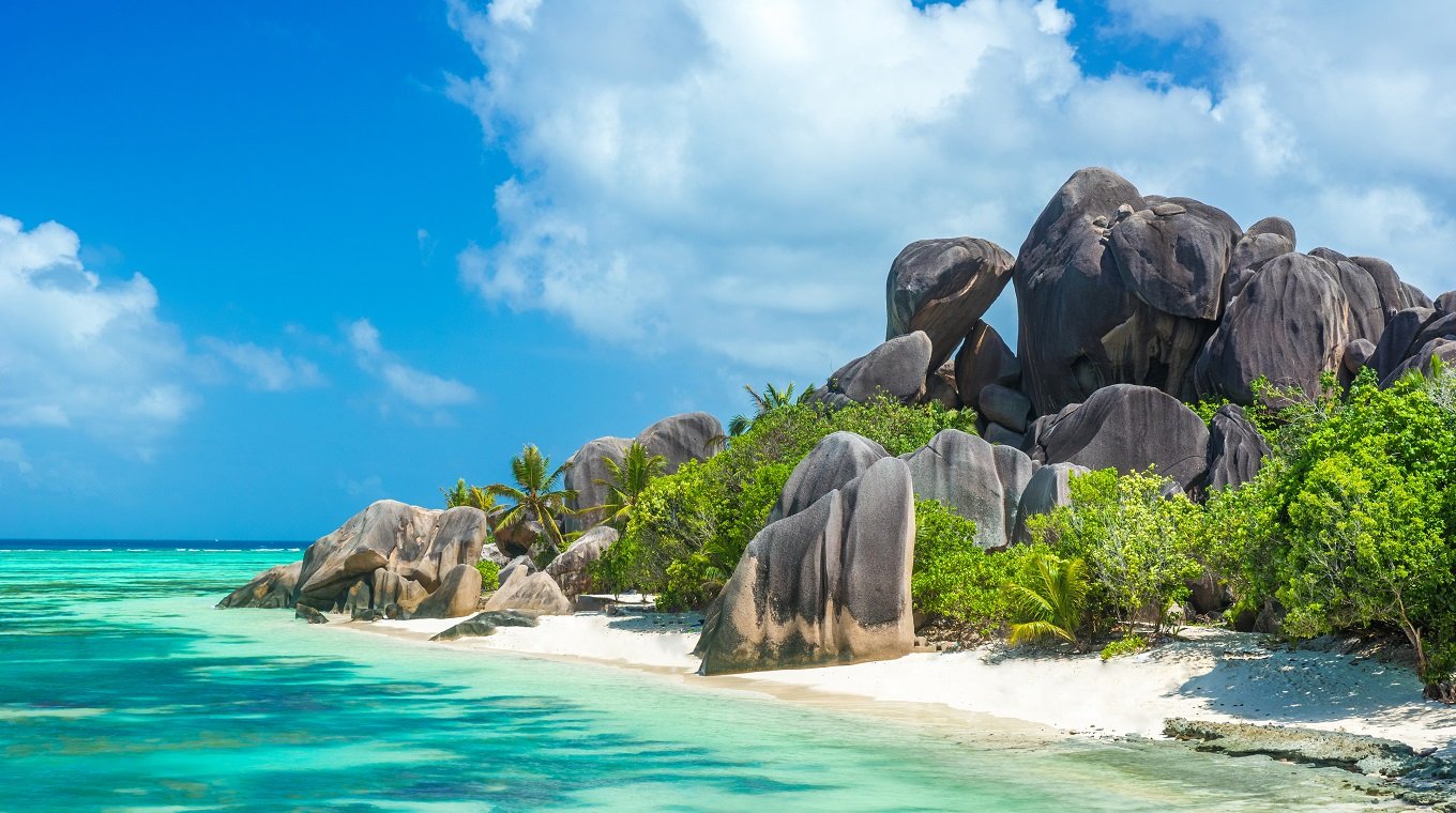 Anse Source d'Argent - beach on island in Seychelles