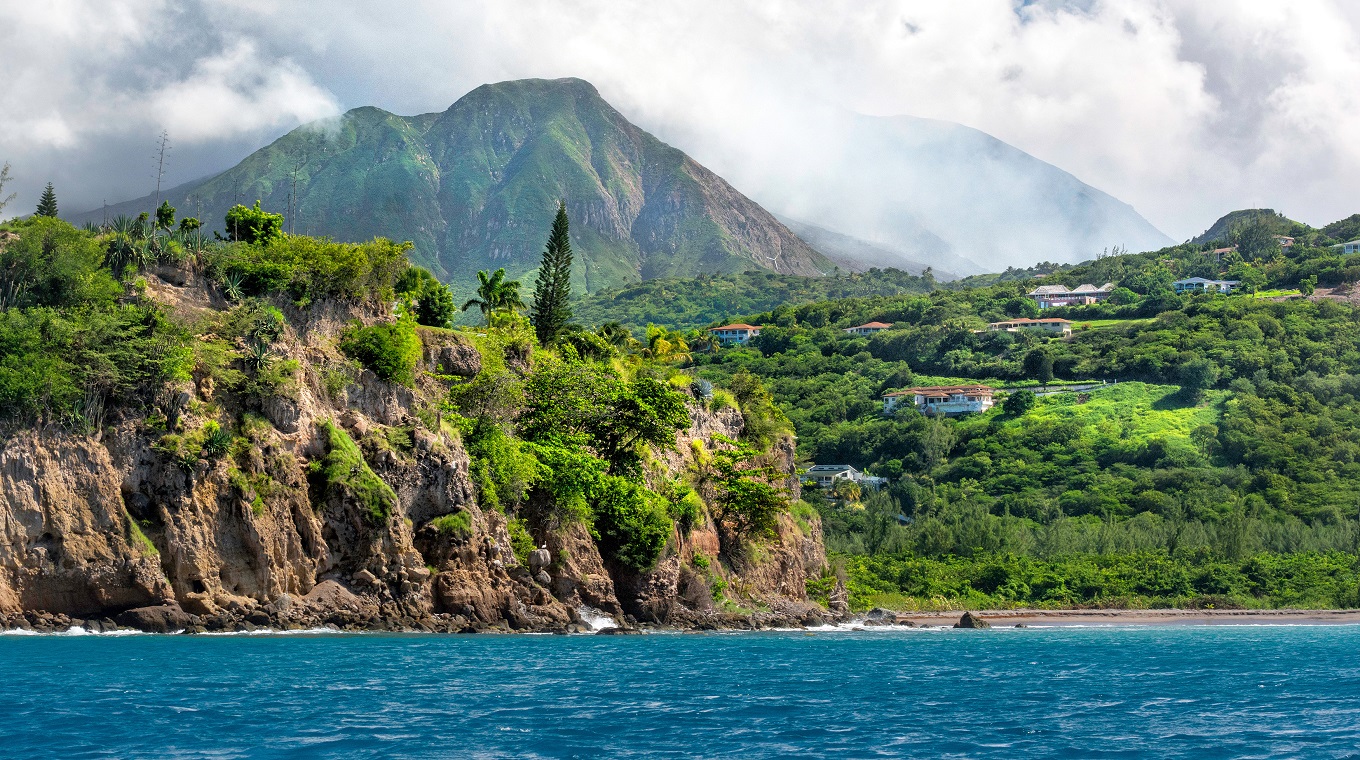 Montserrat - view at volcano