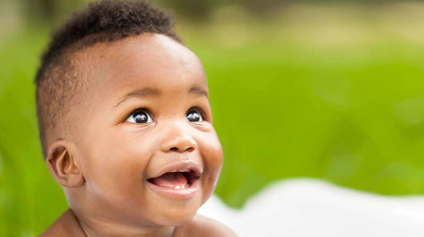 Smiling Little African American Baby