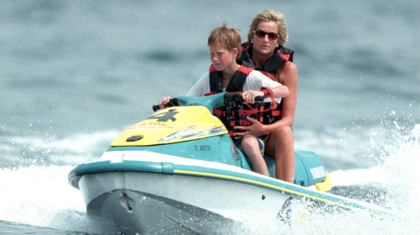 Princess Diana with sons Harry and William spent the summer holiday with friends at the Mohammed Al Fayed's rented villa in Saint-Tropez