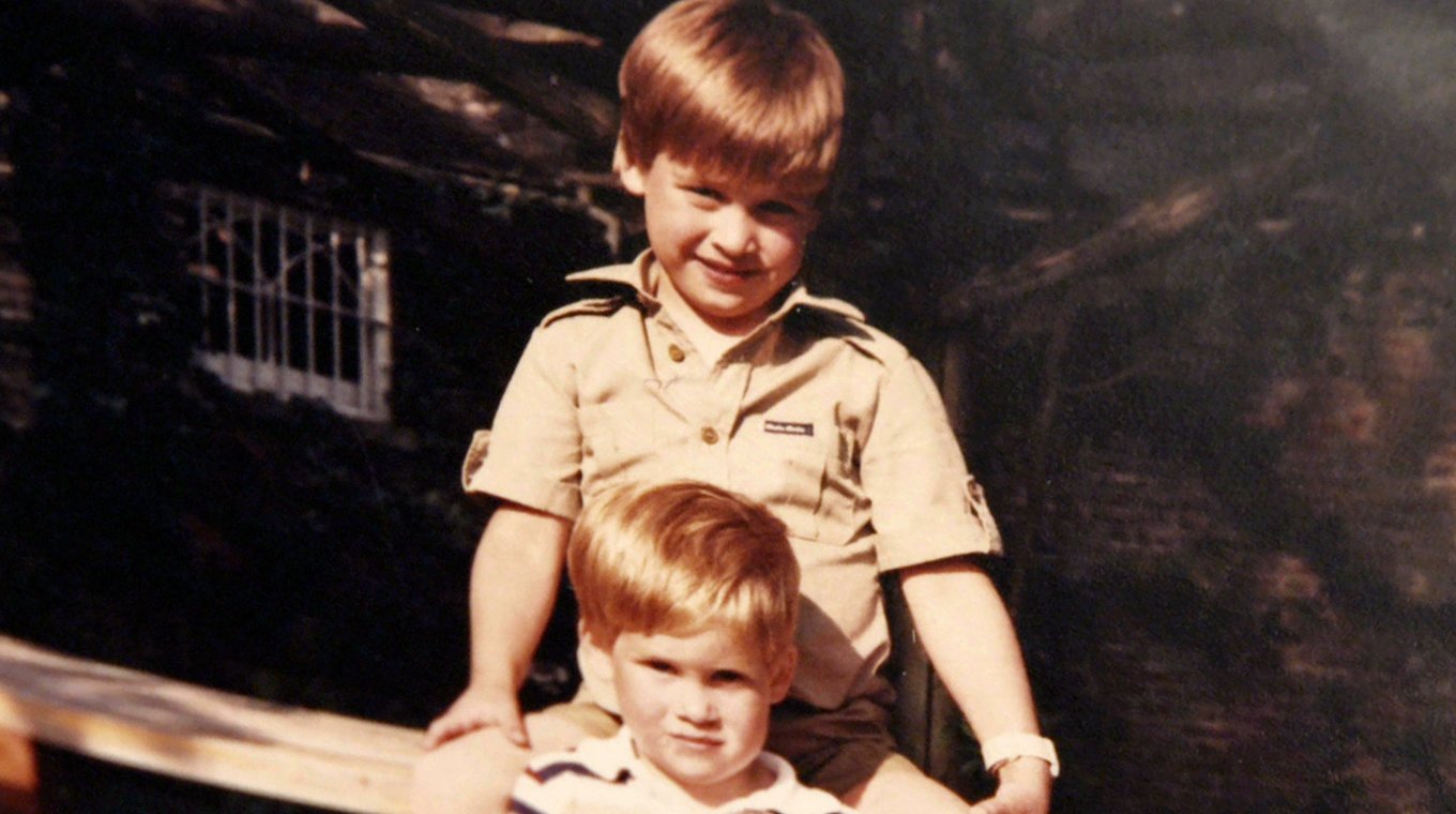 Britain's Prince William, the Duke of Cambridge, and Prince Harry are seen in an undated photo released by Kensington Palace