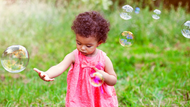 young girl in nature