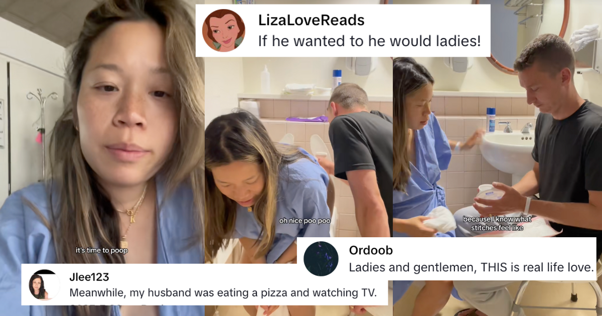 New Mom Says Husband Wiped Her After First Postpartum Poop & People Have Thoughts