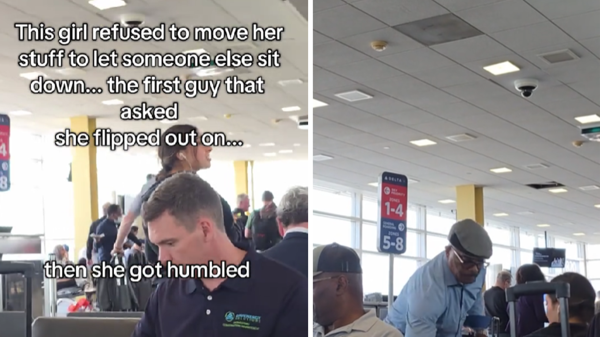 Airport Diva Gets Reality Check After Hogging a Seat & the Applause Was Instant