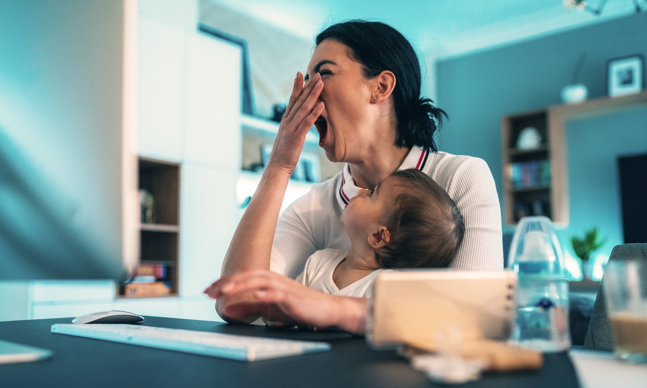 mom yawn