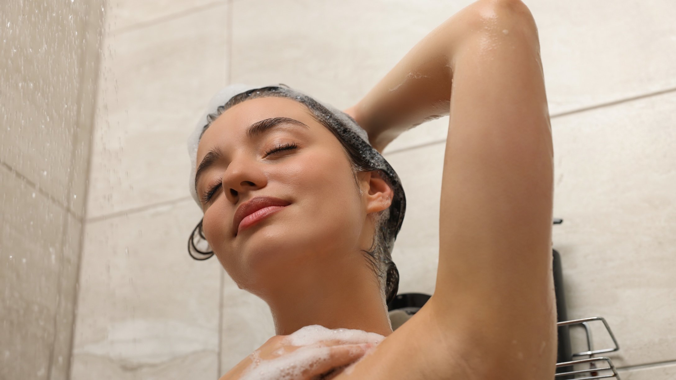 Mom taking a shower alone