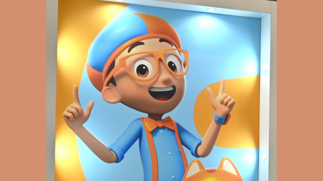Posters showing Blippi and Cocomelon Characters
