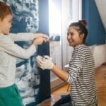 mom painting kids room