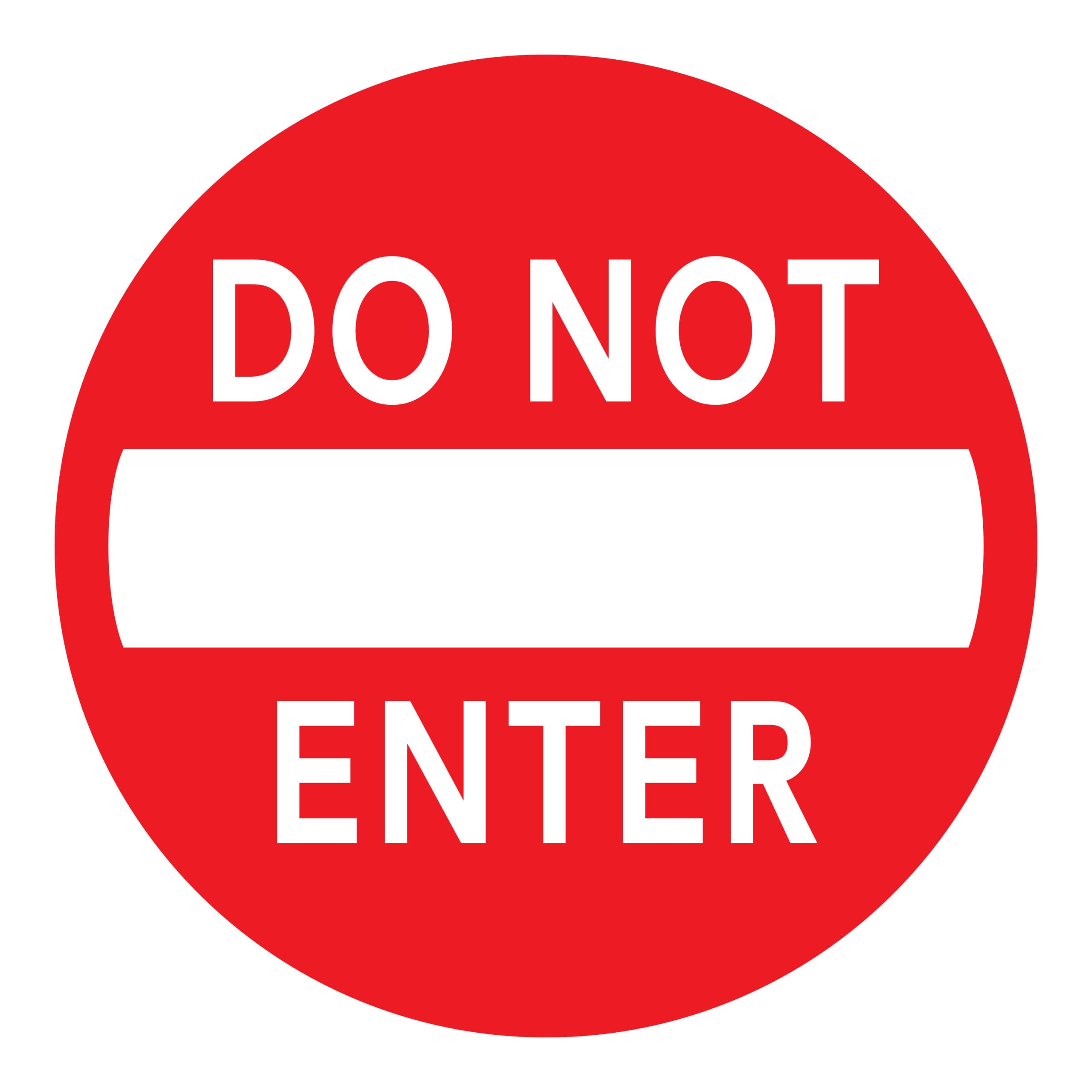 Do Not Enter Road Sign