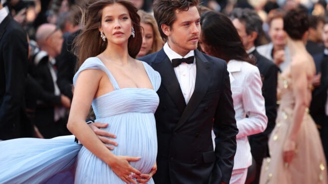 Hungarian model Barbara Palvin, left, and U.S. actor Dylan Sprouse