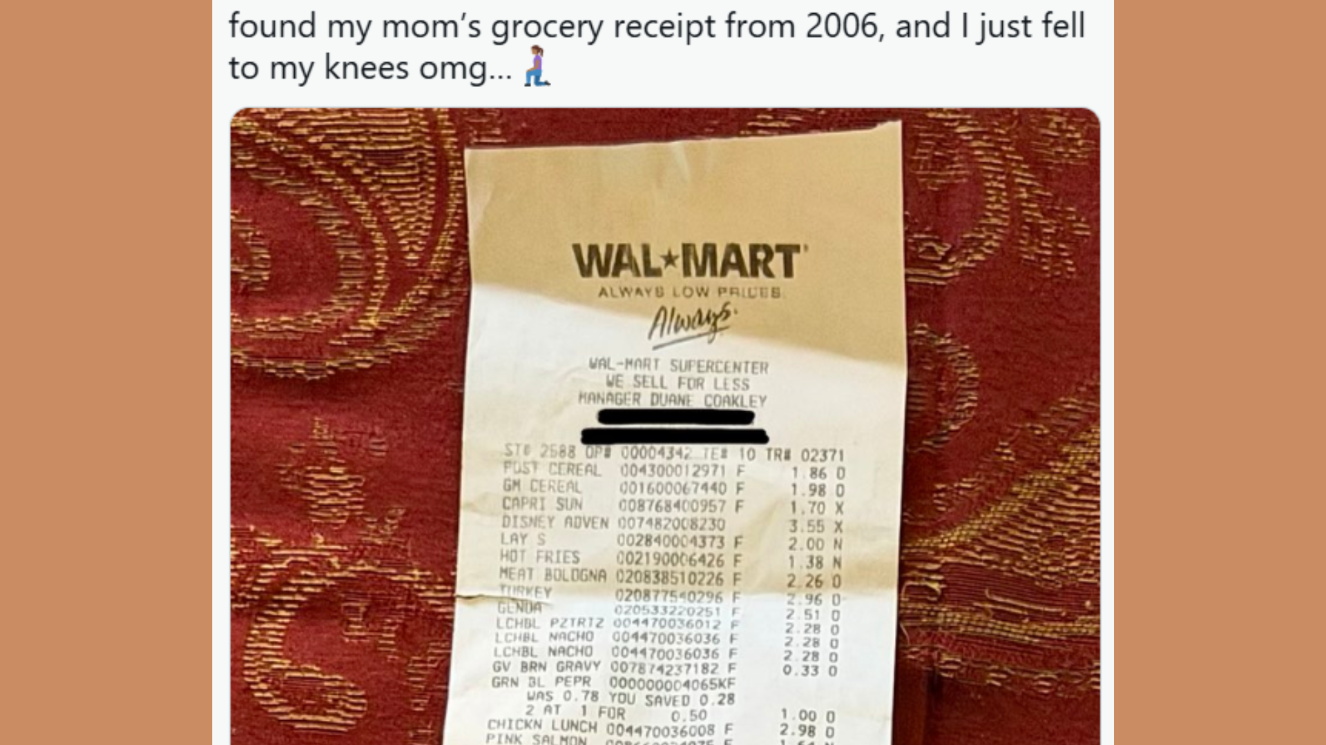 This Viral 2006 Grocery Receipt Feels Like Evidence From Another Dimension