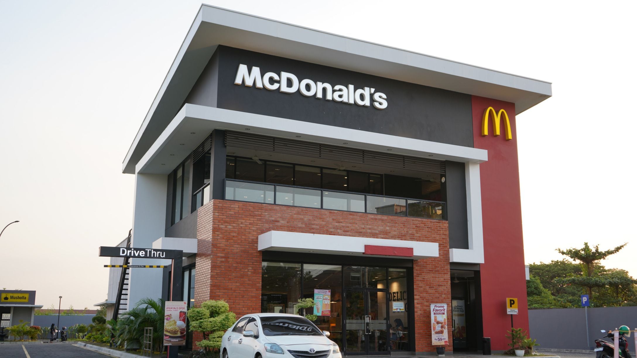 An exterior of a McDonald's drive-thru